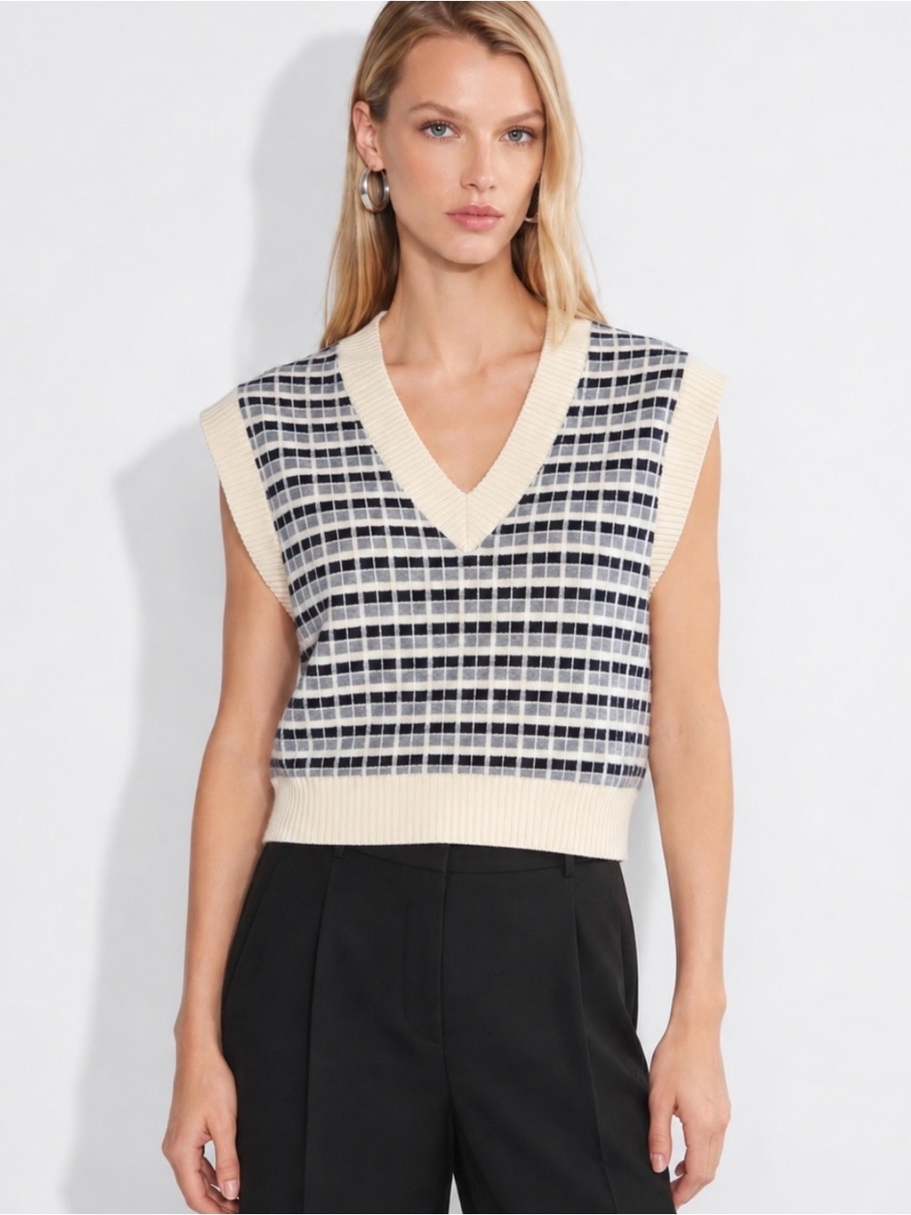 Aritzia BABATON 100% Merino Wool Heritage Prep Sweater Vest XS